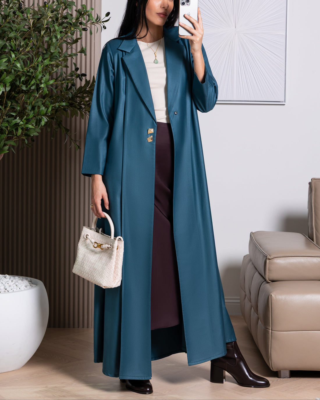 Asile  Abaya in Deep Teal