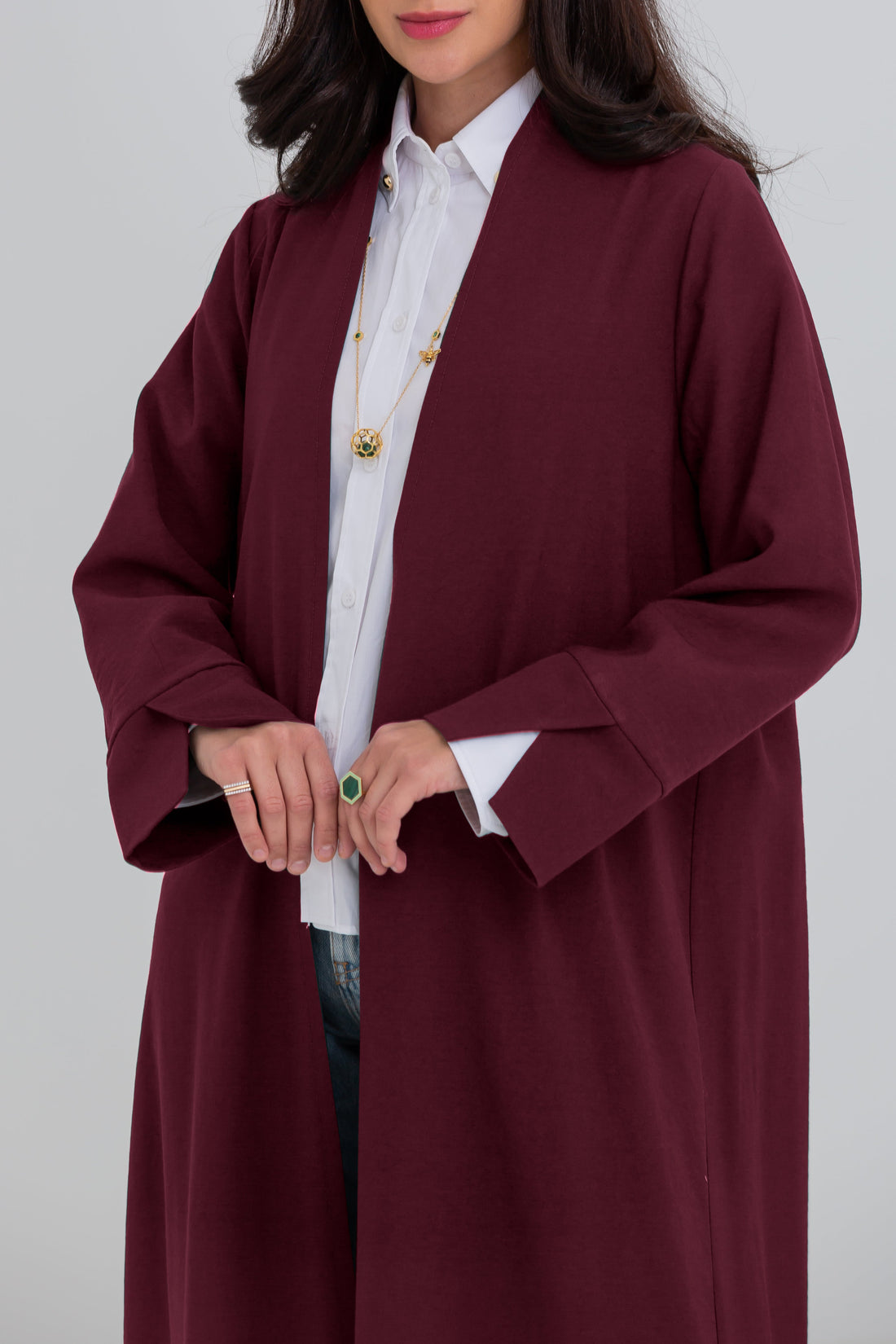 Glissara Abaya in Maroon