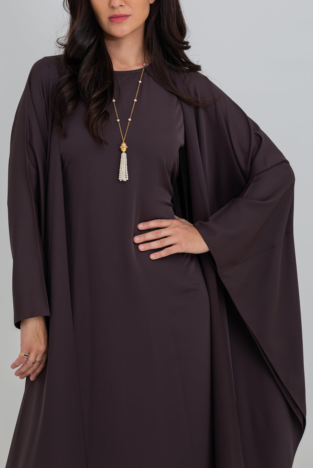 Flowa Abaya in Brown