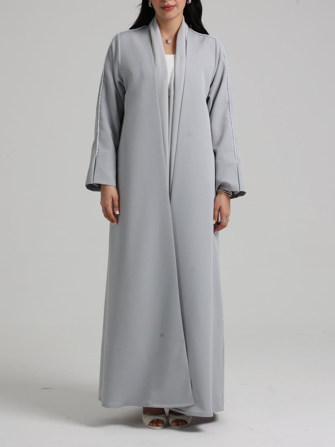 Layla Abaya In Light Gray
