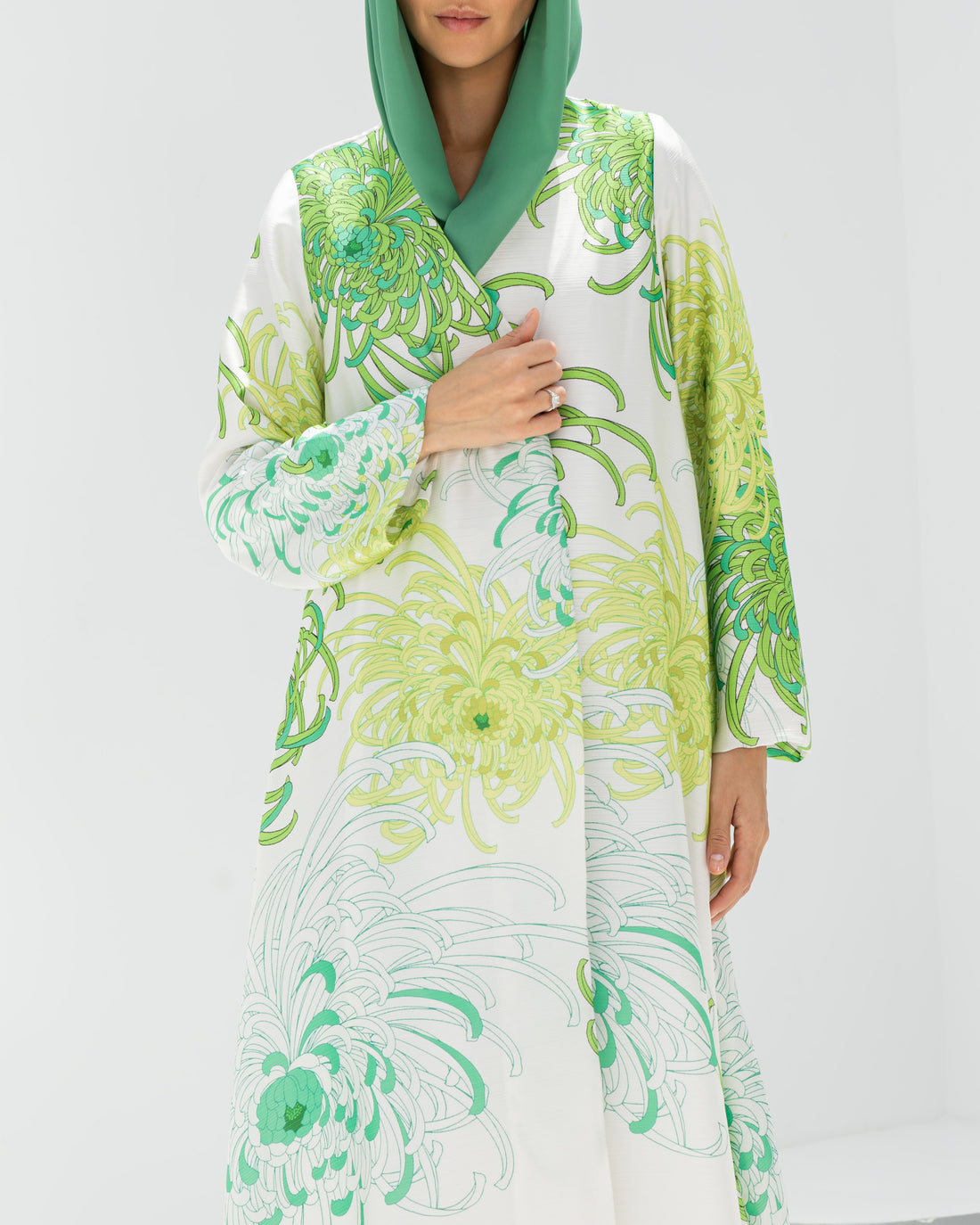 Green Bloom Abaya - RTW