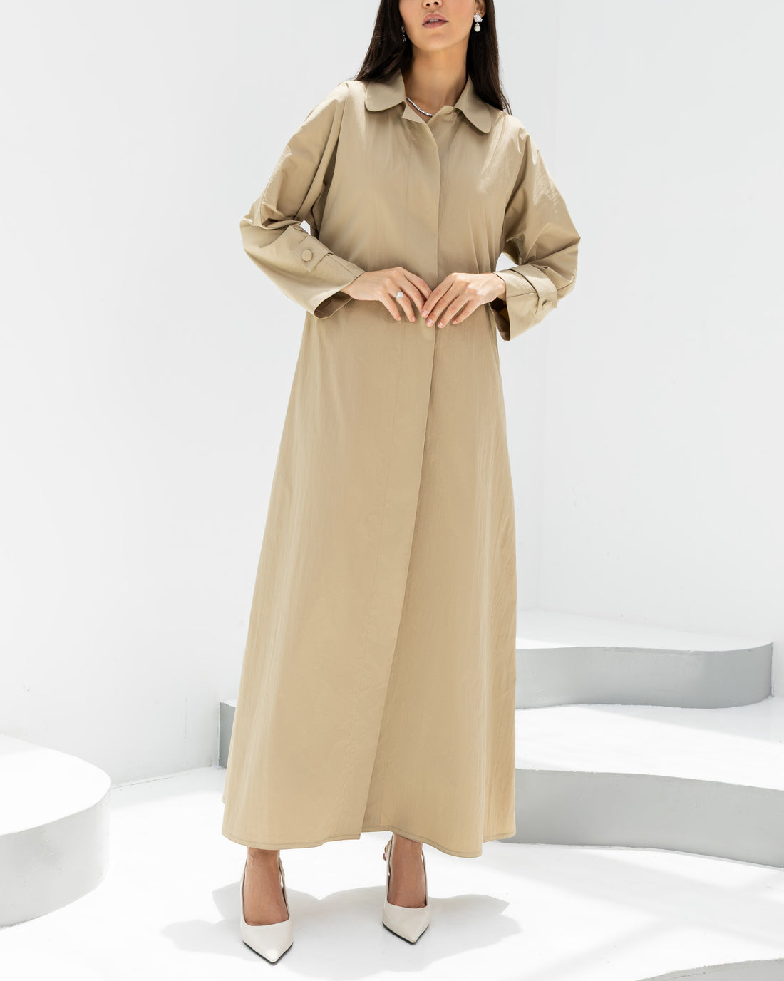 Hanine Abaya - Beige - RTW