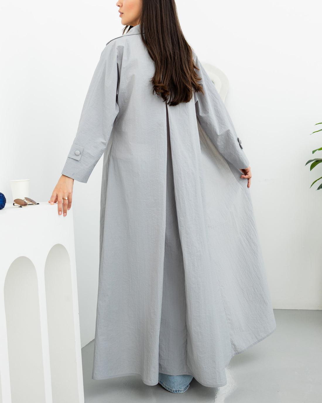 Hanine Abaya - Light Gray - RTW