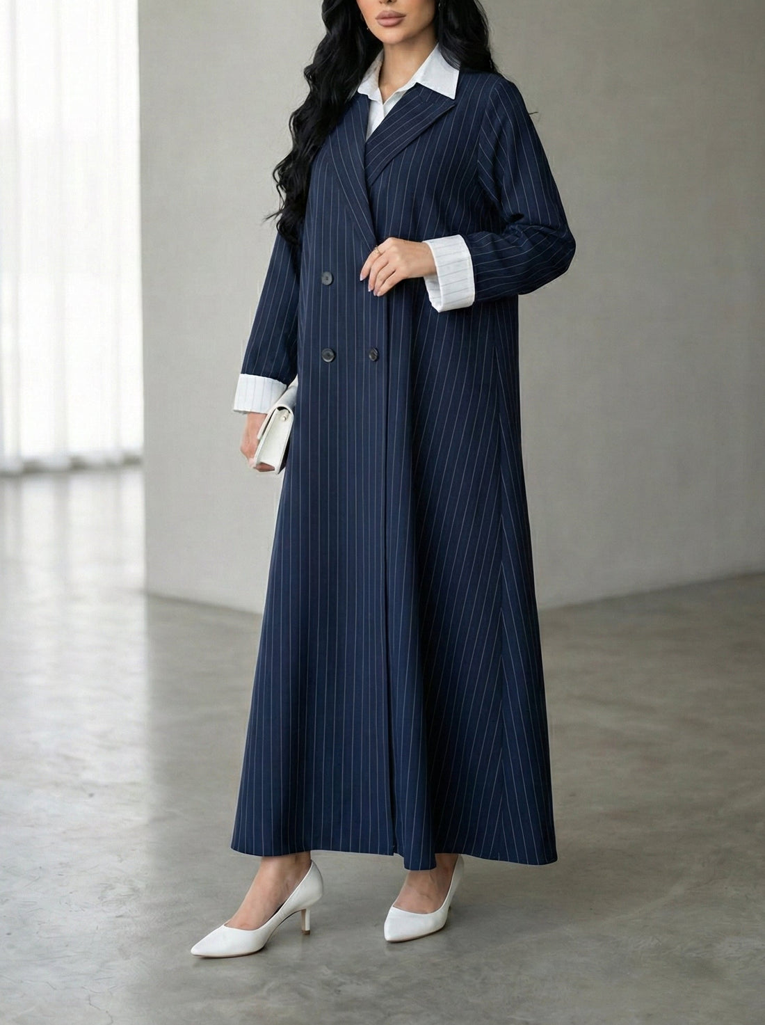 Talin  Abaya In Navy